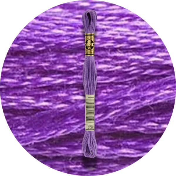 DMC Mouliné Spécial 25 Broderigarn, Ensfarvet, Blå/Lilla nuancer